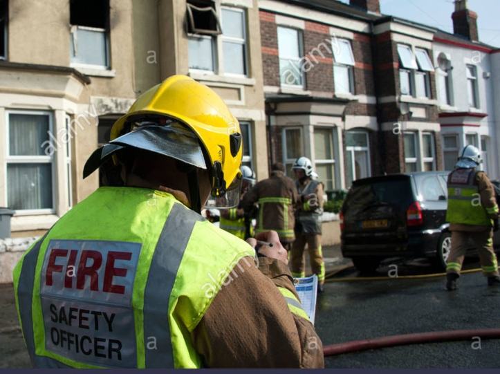 Fire safety officer reviewing a site